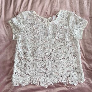 Elegant White Lace Top